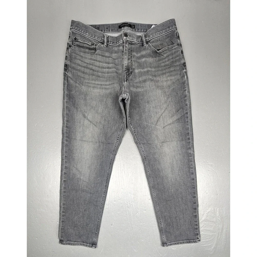 Banana Republic Jeans Mens 36x29‎ Gray Athletic Tapered Fit Denim Stretch Pants